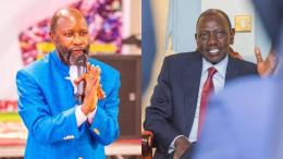 File image of Prophet David Owuor and President William Ruto