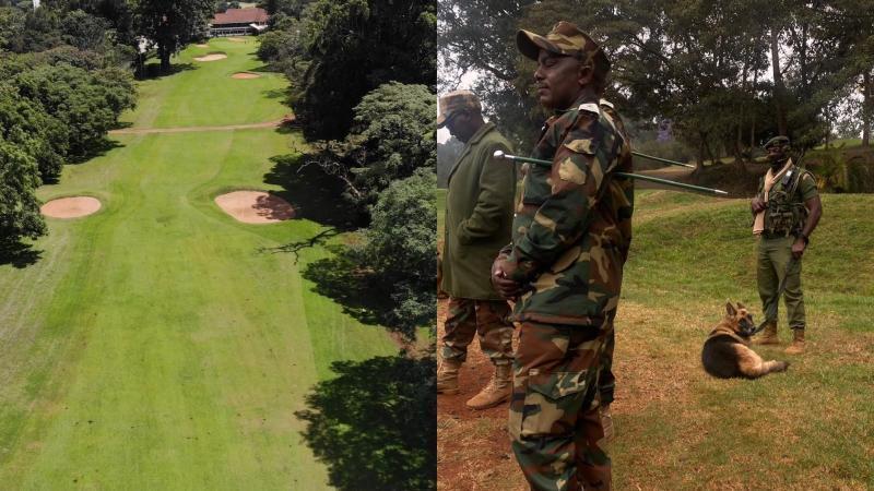 File image of the Muthaiga Golf Club and Kenya Forest Service officers