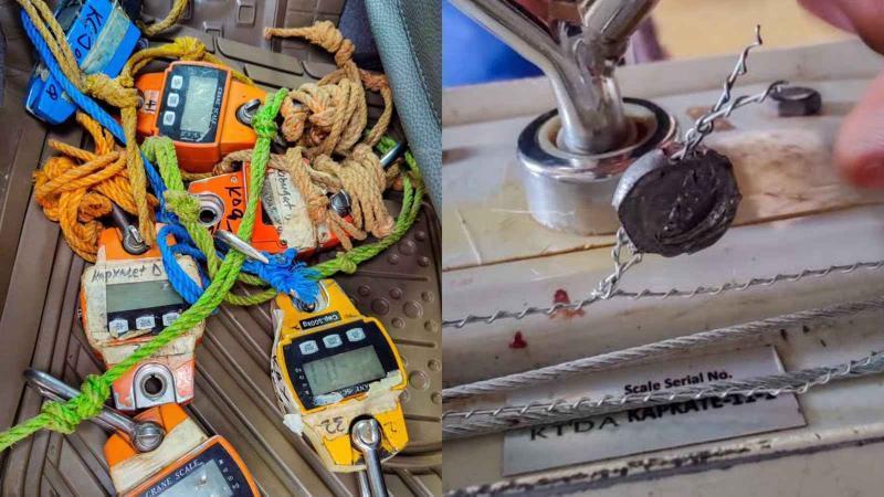 File image of the manipulated weighing scales