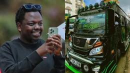 File image of George Ruto and one of his matatus