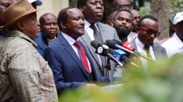 File image of the Ukombozi Alliance team led by Wiper leader Kalonzo Musyoka