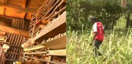 File image of chickens and a farmer in Kisii County