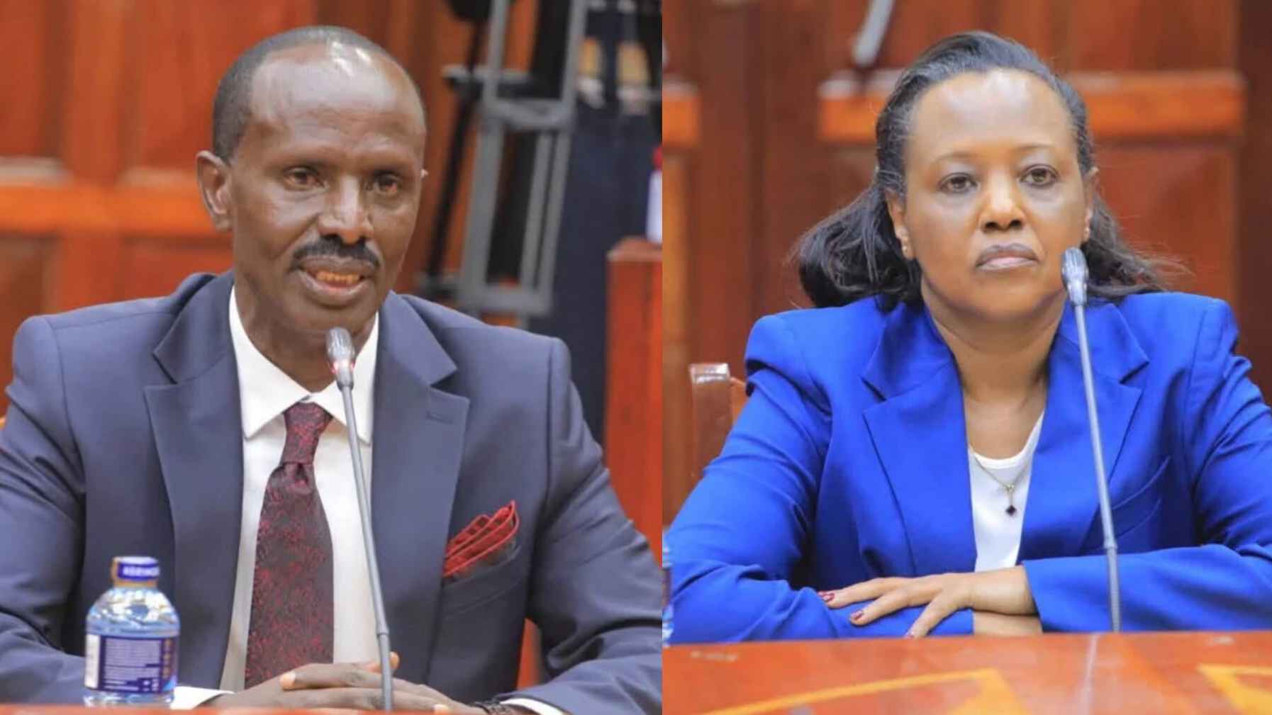 File image of Wilson Sossion and Antonina Lentoijoni