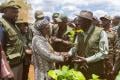 President William Ruto interacts with an Endebess constituent on Mazingira Day.