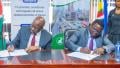 File image of Kenya Space Agency Director General Major General Hillary Kipkosgey and Directorate of Public-Private Partnership Director General Kefa Seda