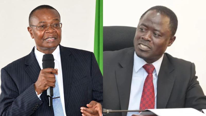 File image of Busia Governor Paul Otuoma and Homa Bay Town MP Peter Kaluma