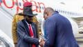 File image of President Salva Kiir and Public Service Cabinet Secretary Geoffrey Ruku