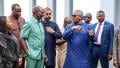 File image of President William Ruto and Dangote Group founder Alike Dangote