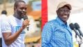 File image of Nairobi Senator Edwin Sifuna and President William Ruto