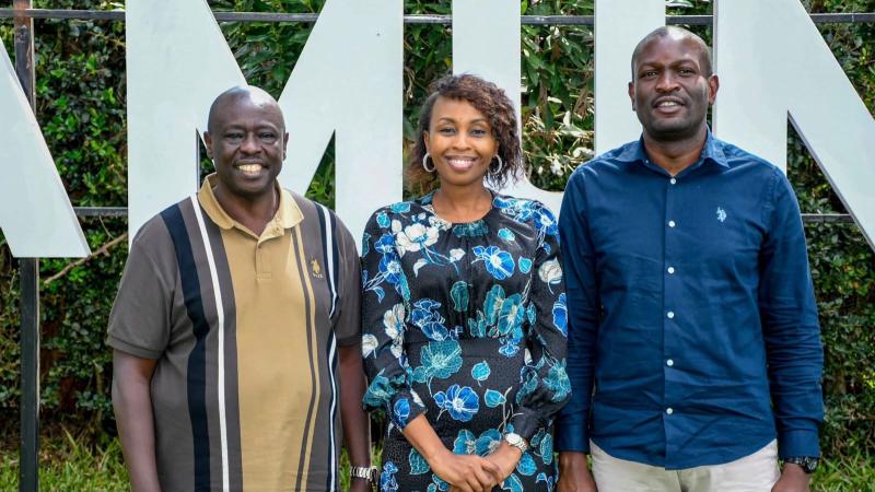 File image of Rigathi Gachagua, Pauline Njoroge and Edwin Sifuna