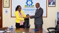 File image of TVETA Board Chairperson Kellen Kiambati and new CEO Paul Wanyeki