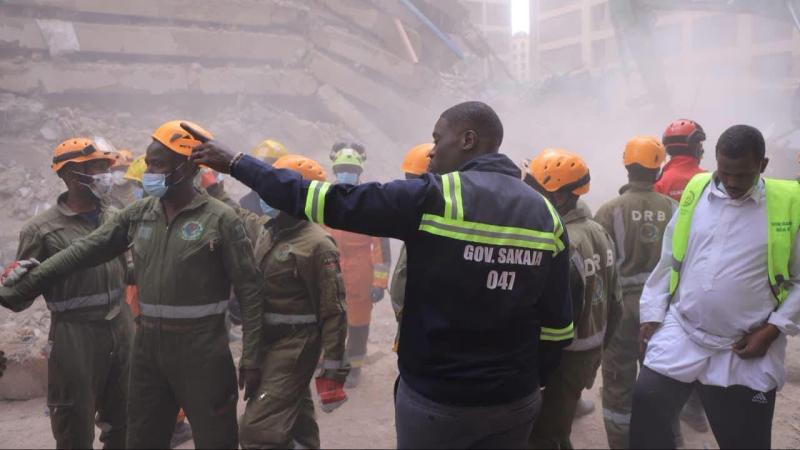 File image of Nairobi Governor Johnson Sakaja at the scene