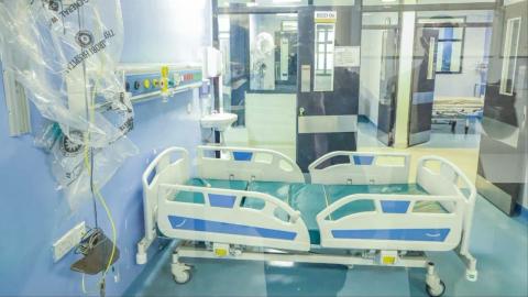 File image of an Ebola isolation facility